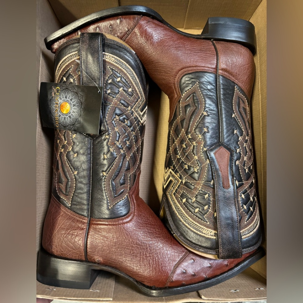 Centenario Botas De Avestruz Original talla 9-9.5